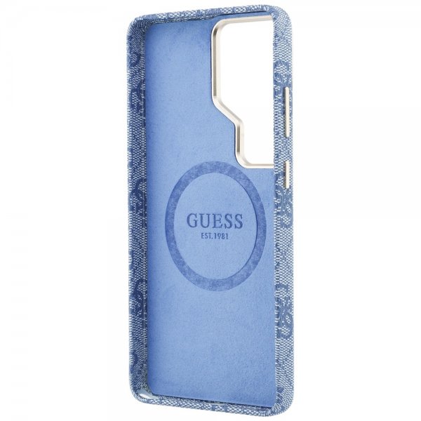 Guess Samsung Galaxy S26 Ultra Cover 4G Script MagSafe Blå