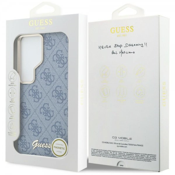 Guess Samsung Galaxy S26 Ultra Cover 4G Script MagSafe Blå