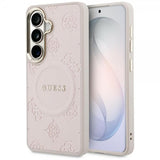 Guess Samsung Galaxy S26 Plus Cover Saffiano Peony MagSafe Lyserød