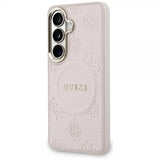 Guess Samsung Galaxy S26 Plus Cover Saffiano Peony MagSafe Lyserød