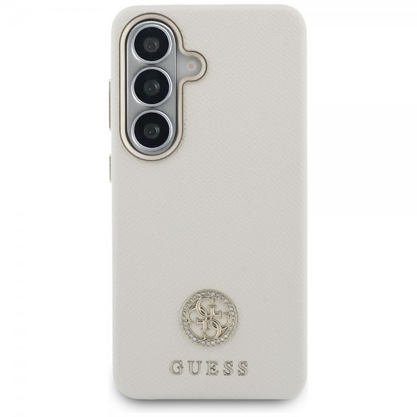 Guess Samsung Galaxy S26 Plus Cover Rhinestone Logo MagSafe Beige