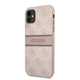 Guess iPhone 11 Cover Printed Stripe Rosa