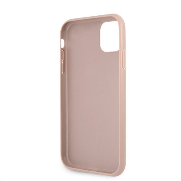 Guess iPhone 11 Cover Metal Logo Rosa