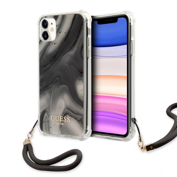 Guess iPhone 11 Cover Marmor Grå