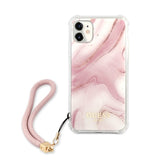 Guess iPhone 11 Cover Marble Rosa