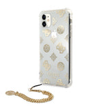 Guess iPhone 11 Cover Chain Peony Guld