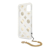 Guess iPhone 11 Cover Chain Peony Guld