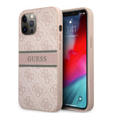 Guess iPhone 12 Pro Max Cover Printed Stripe Rosa