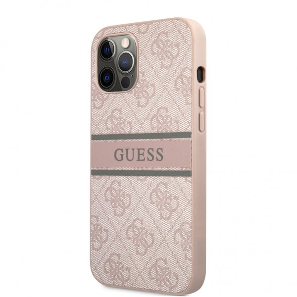 Guess iPhone 12 Pro Max Cover Printed Stripe Rosa