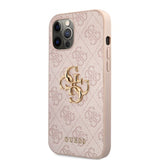 Guess iPhone 12 Pro Max Cover Metal Logo Rose
