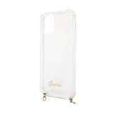 Guess iPhone 12 Pro Max Cover Chain & Script Guld Klar