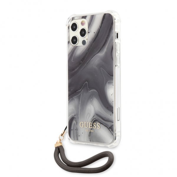 Guess iPhone 12 Pro Max Cover Marble Grå