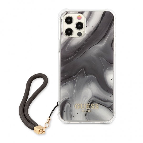 Guess iPhone 12 Pro Max Cover Marble Grå