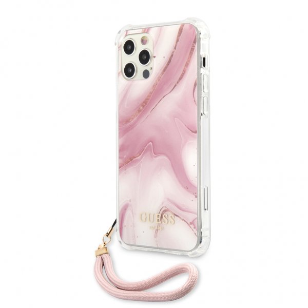Guess iPhone 12 Pro Max Cover Marble Rosa