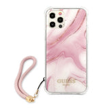 Guess iPhone 12 Pro Max Cover Marble Rosa