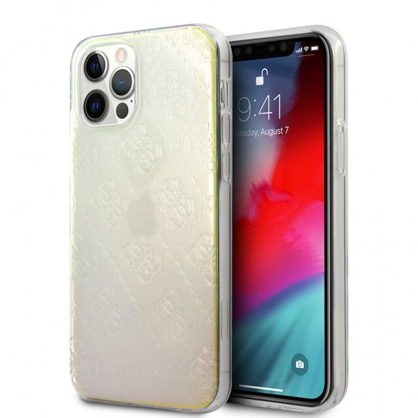 Guess iPhone 12/iPhone 12 Pro Cover 3D Hævet Iridescent