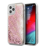 Guess iPhone 12/iPhone 12 Pro Cover Liquid Glitter Rosa