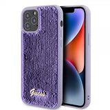 Guess iPhone 12/iPhone 12 Pro Cover Sequin Lilla