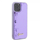 Guess iPhone 12/iPhone 12 Pro Cover Sequin Lilla