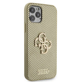 Guess iPhone 12/iPhone 12 Pro Cover Perforated Glitter Guld