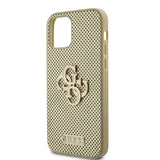 Guess iPhone 12/iPhone 12 Pro Cover Perforated Glitter Guld
