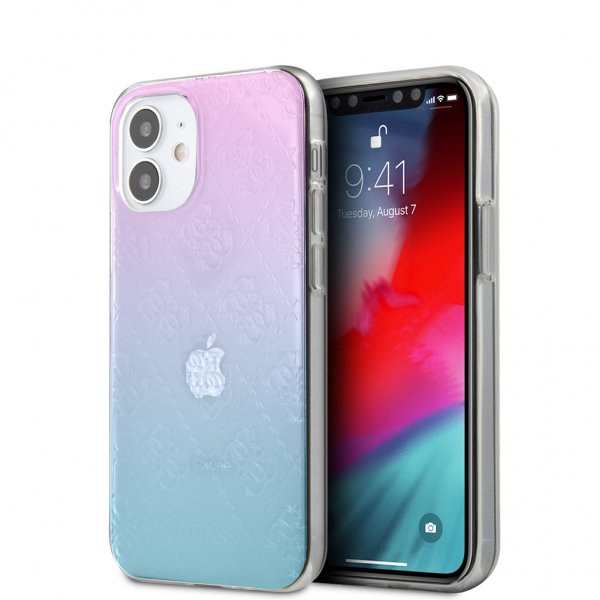 Guess iPhone 12 Mini Cover 3D Hævet Blå