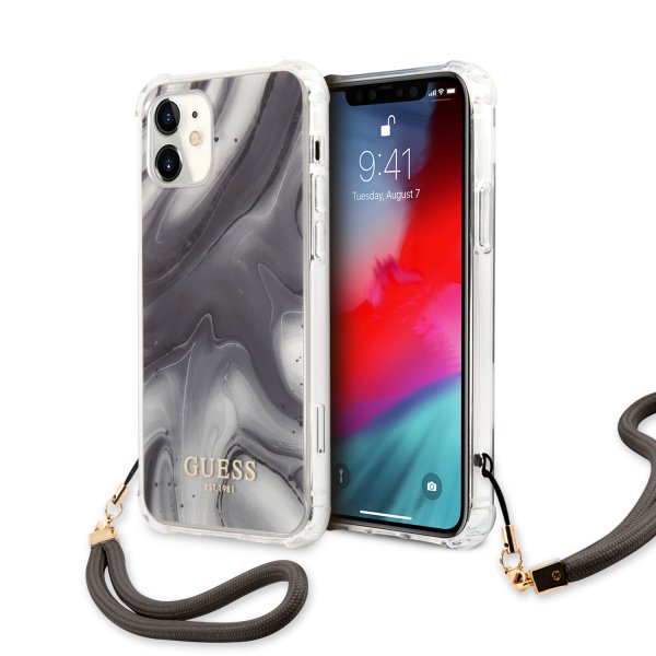 Guess iPhone 12 Mini Cover Marmor Grå