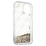 Guess iPhone 12 Mini Cover Liquid Glitter Guld