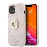 Guess iPhone 13 Cover Ring Stand Rosa