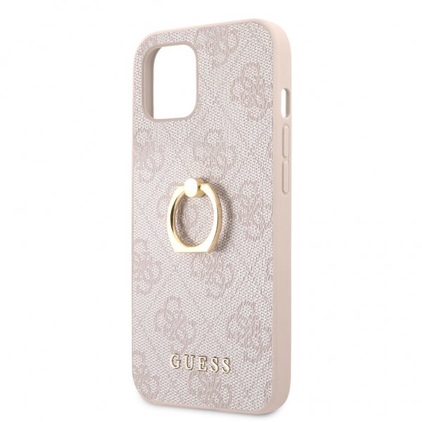 Guess iPhone 13 Cover Ring Stand Rosa