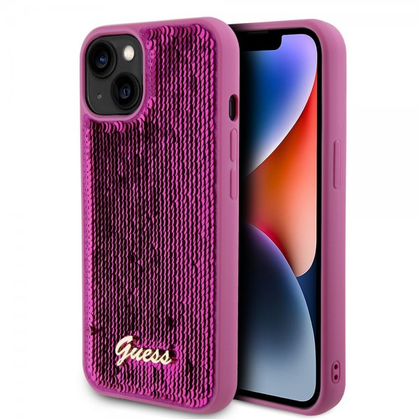 Guess iPhone 13 Cover Sequin Fuschia