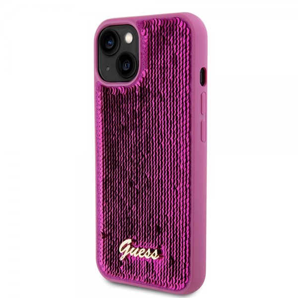 Guess iPhone 13 Cover Sequin Fuschia
