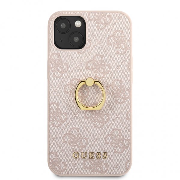 Guess iPhone 13 Mini Cover Ring Stand Rosa