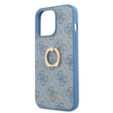Guess iPhone 13 Pro Max Cover Ring Stand Blå