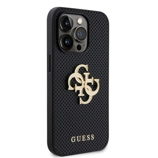 Guess iPhone 15 Pro Cover Perforated Glitter Sort