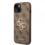 Guess iPhone 15 Plus Cover 4G Logo Brun