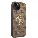 Guess iPhone 15 Plus Cover 4G Logo Brun
