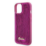 Guess iPhone 15 Cover Sequin Fuschia