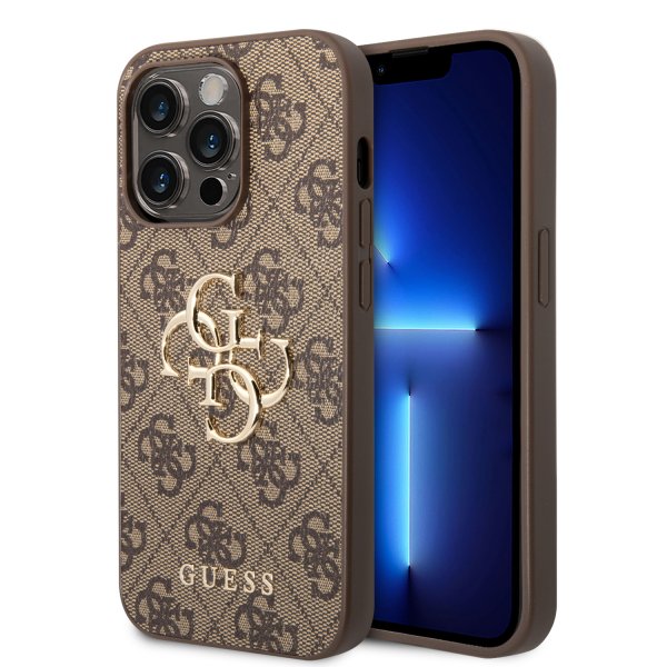 Guess iPhone 15 Pro Max Cover 4G Logo Brun