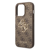 Guess iPhone 15 Pro Max Cover 4G Logo Brun