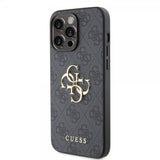 Guess iPhone 15 Pro Max Cover 4G Logo Grå