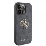 Guess iPhone 15 Pro Max Cover 4G Logo Grå