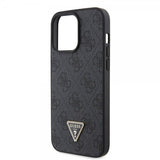 Guess iPhone 15 Pro Max Cover 4G Metal Triangle Strass Sort