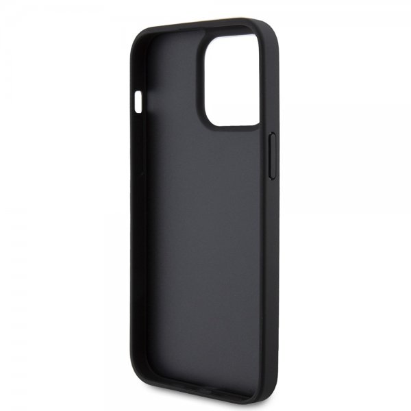Guess iPhone 15 Pro Max Cover 4G Metal Triangle Strass Sort