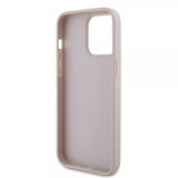 Guess iPhone 15 Pro Max Cover 4G Metal Triangle Strass Rosa