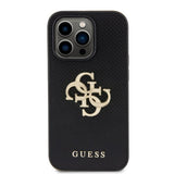 Guess iPhone 15 Pro Max Cover Perforated Glitter Sort