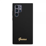 Guess Samsung Galaxy S22 Ultra Cover Script Metal Logo Sort