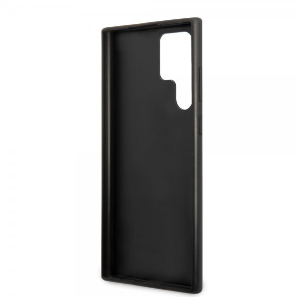 Guess Samsung Galaxy S22 Ultra Cover Saffiano Metal Logo Sort