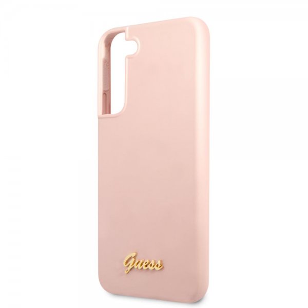 Guess Samsung Galaxy S22 Plus Cover Script Metal Logo Pale Pink