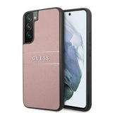 Guess Samsung Galaxy S22 Plus Cover Saffiano Metal Logo Rosa
